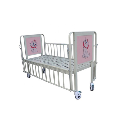 Metal children crank manual bed medical pediatric bed BT-AB002 1 for hospital side rails back wheels lift price